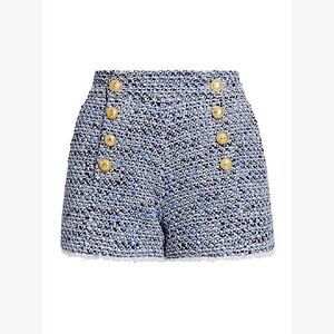 Generation Love High Waist Lizzy Tweed Shorts Blue Melange excellent condition